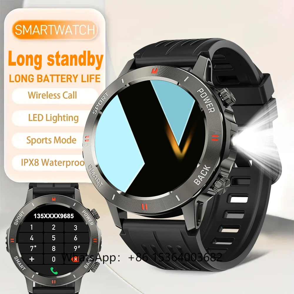 

TJXL-SENBONO Hot Sales SmartWatch Men S81PRO Answer Call Heart Rate Waterproof Round Large Battery Men Smart Watch for Ios Andro