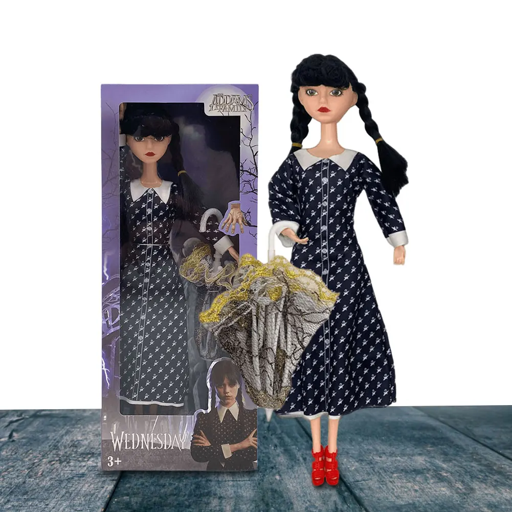 Wednesday Addams Figure Cute Toy Addams Family Doll Room Desk Decoration Model Children's Soothing Toys Birthday Christmas Gifts