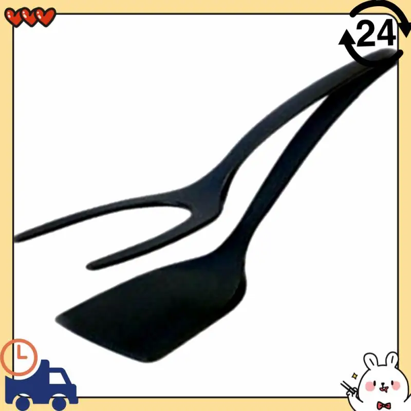 

Flip Egg Pancake Spatula Omelet Making Kitchens Spatulas Steak Egg Spatula Pancake Spatula Nylon Steak Tongs Black Durable