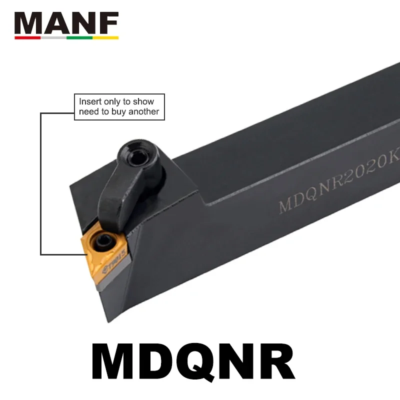 MANF Turning Tool holder 25mm MDQNR-1616H11 CNC Machining Cutter External Turning Tools Holder Metal Cutting Toolholders