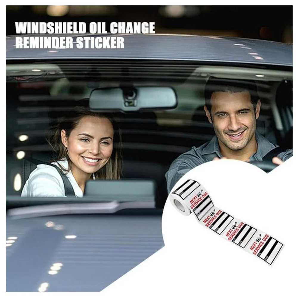 

150/300PCS Oil Change Due Reminder Stickers Adhesive Labels Car Sticker "NEXT SERVICE DUE" Oil Change Reminder Service Sticker