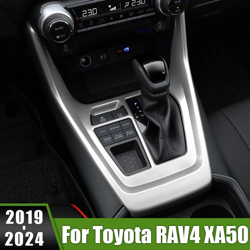 

For Toyota RAV4 XA50 2019 2020 2021 2022 2023 2024 RAV 4 Hybrid Car Center Console Gear Shift Panel Button Cover Trim Accessorie