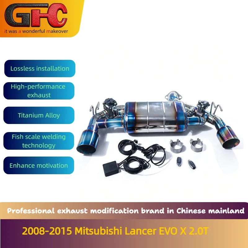 

Applicable to the 2008-2015 Mitsubishi Lancer EVO X Titanium Alloy High-performance Rear Catback Valvetronic Exhaust Pipe