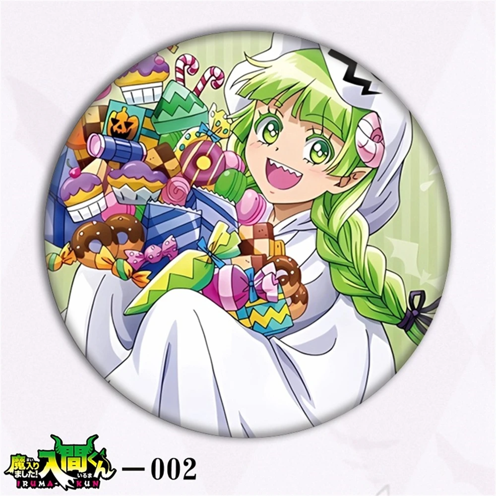 58mm Anime Mairimashita! Iruma-kun  Suzuki Iruma  Cosplay COSTUME Badge Pin SPTE Tinplate Brooch Prop