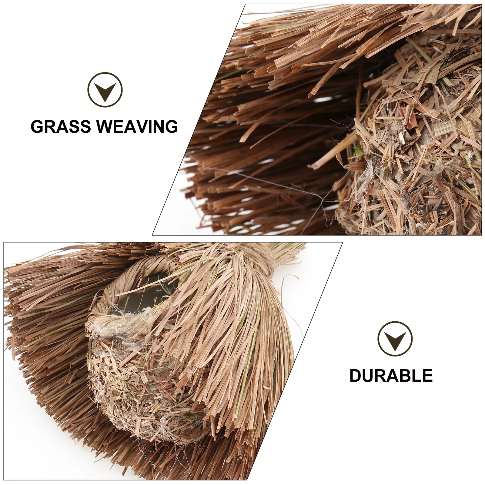 

Bird Nest Pendant Gardening Birdcage Hibiscus Decor Durable Hard Damaged Straw House Bird Nest Weaving Birds Shelter