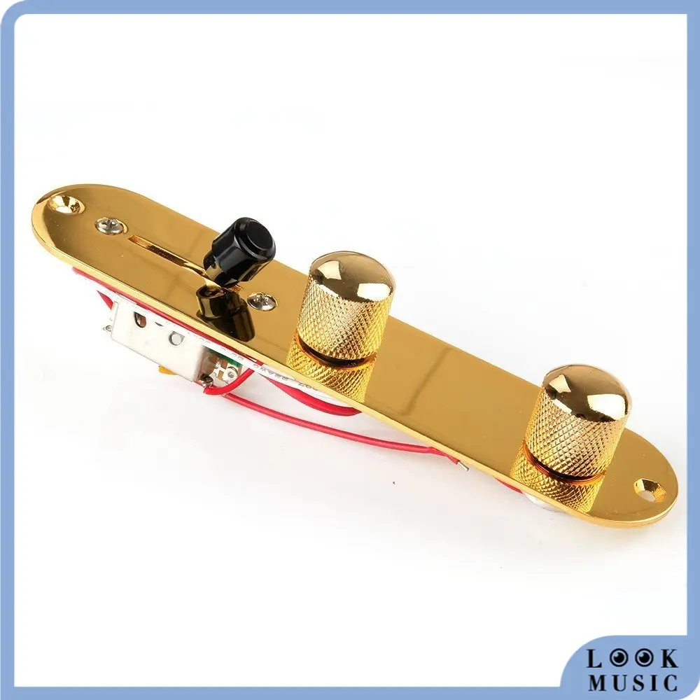 LOOK Electric Guitar Loaded Control Plate Switch Harness For Fende r TL Telecaster Tele Guitar Gitars Guitarras-Golden Color