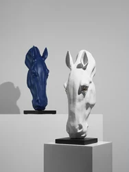 Home Decoration New Chinese Horse Head Sculptures and Figurines Living Room Decoration Large Crafts Statue Art Home Accessories