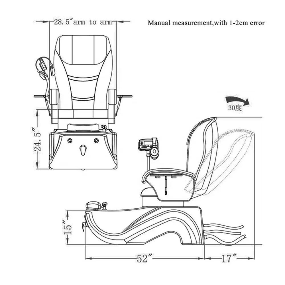 Cheap Price Modern Luxury Beauty Nail Salon Furniture Multifunction Foot Spa Human Touch Massage Pedicure Chair