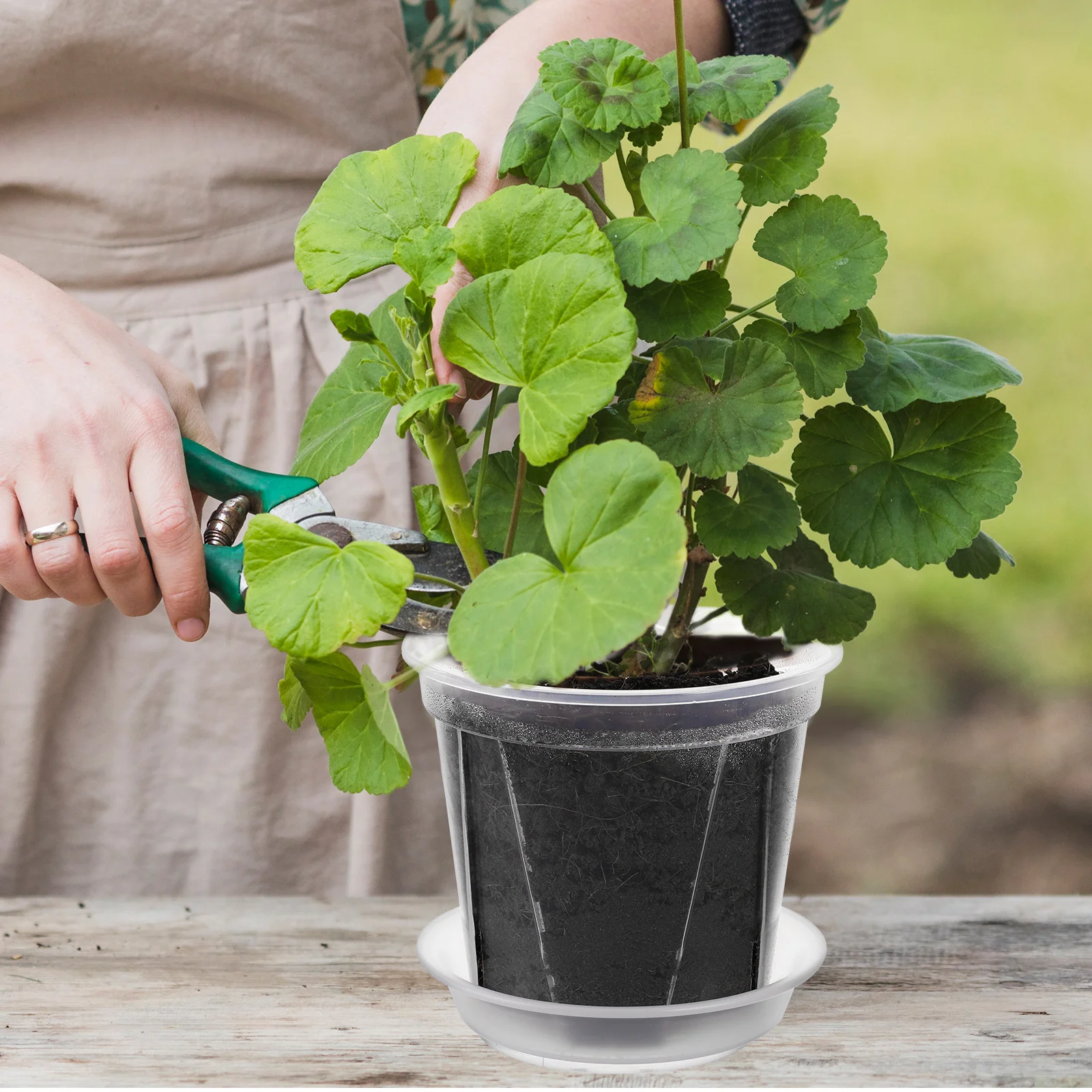 

5 pcs Clear Orchid Pots Transparent Plant Pots With Drainage Holes For Indoor Outdoor Plants Plastic Nursery Containers