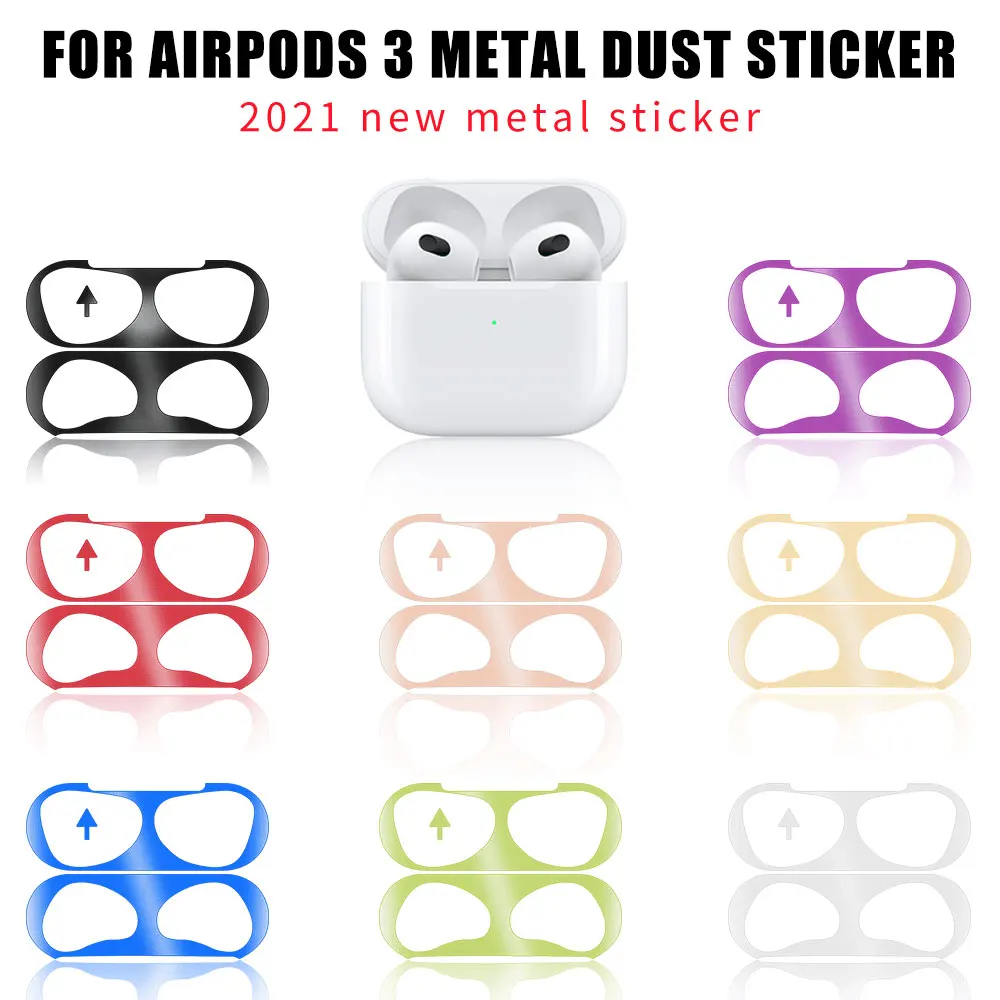 Funda protectora de Metal a prueba de polvo y arañazos para AirPods Pro 2, 3, 1, funda protectora a prueba de polvo para Apple AirPods 3 Pro Pro2