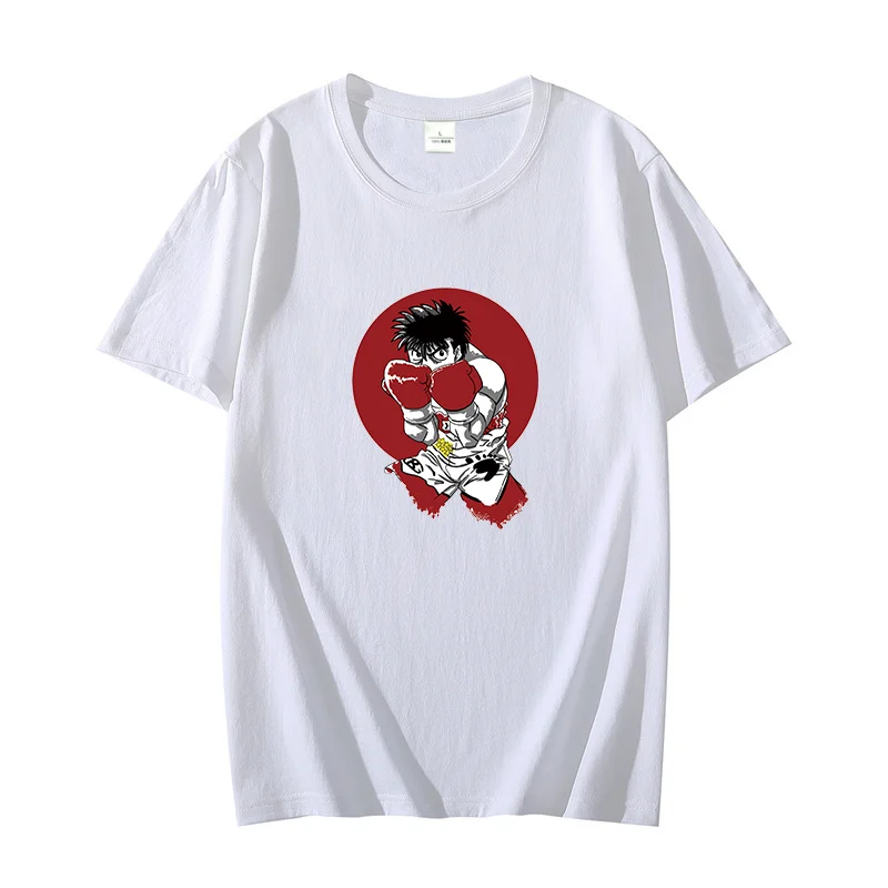 Boy Hajime ?No Ippo Fighting Spirit Voting On Qwertee Cotton T Shirt For Men Graphic T Shirts Summer Harajuku Men's Clothing