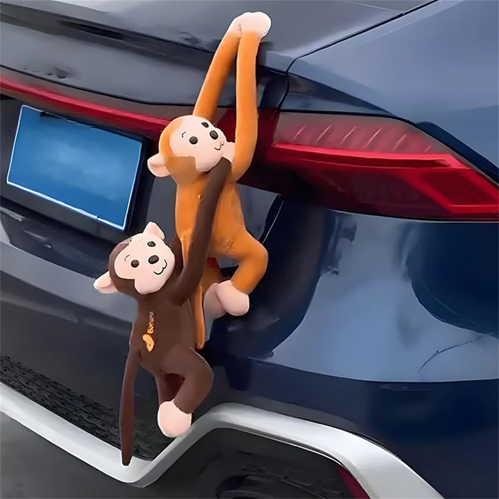 45cm Long Arm Monkey Plush Toy Decorations For Car Prone Monkey Tail-Wind Wind-Braving Monkey Plush Accessory Car Decor Gifts