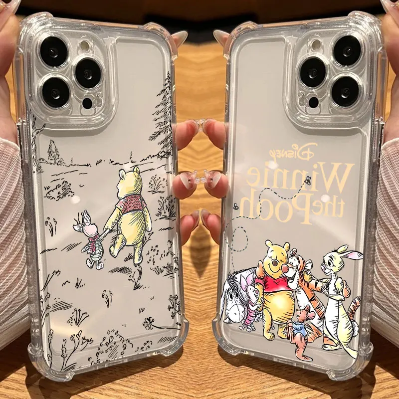 

Cartoon Winnies the Poohs Anti Fall Airbag Phone Case For Oppo Reno14 Reno13 Reno12 Reno11 Reno10 Reno8 7 Z F T Pro Plus 4G 5G