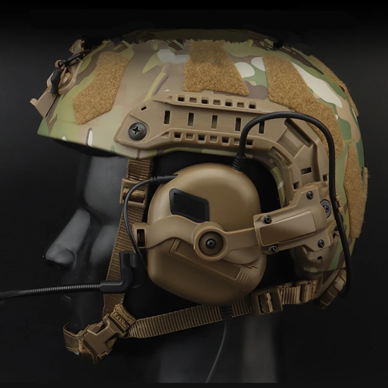 

2 шт., крепление для наушников, многоугольное крепление для шлема, адаптер для направляющей для шлема с шумоподавлением для наушников, гарнитуры, наушников