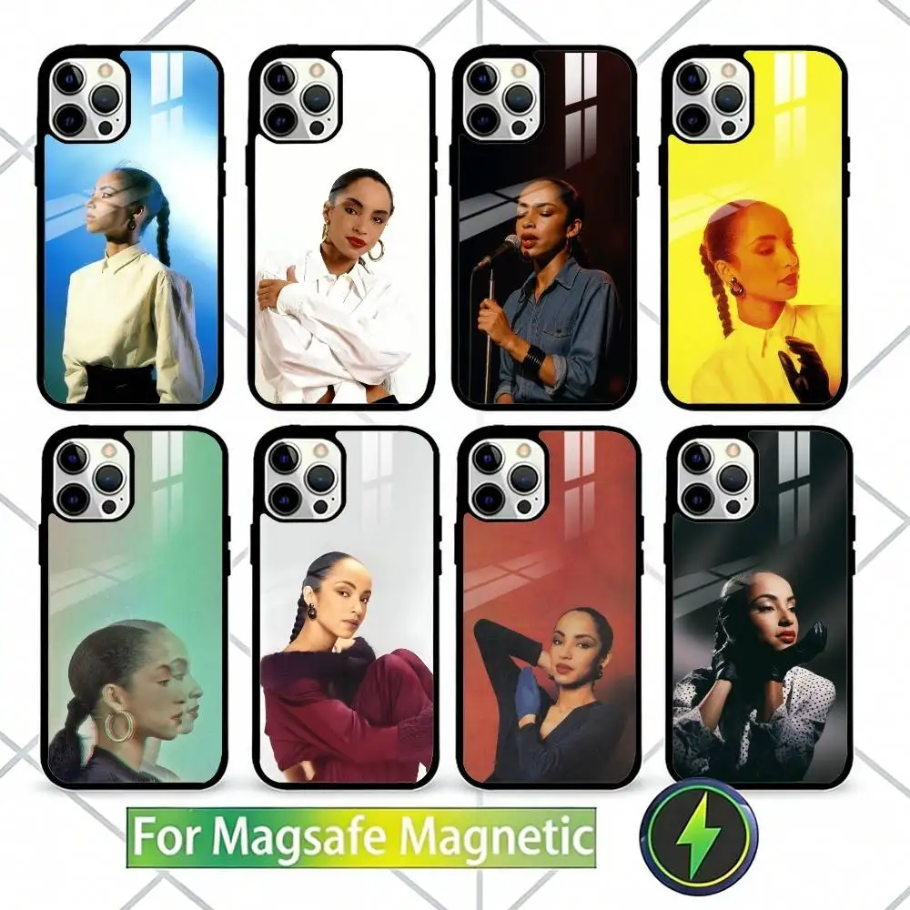 

Singer S-Sade A-Adu Phone Case For iPhone17,16,15,14,13 Plus,Pro Max Magnetic For Magsafe Wireless Charging