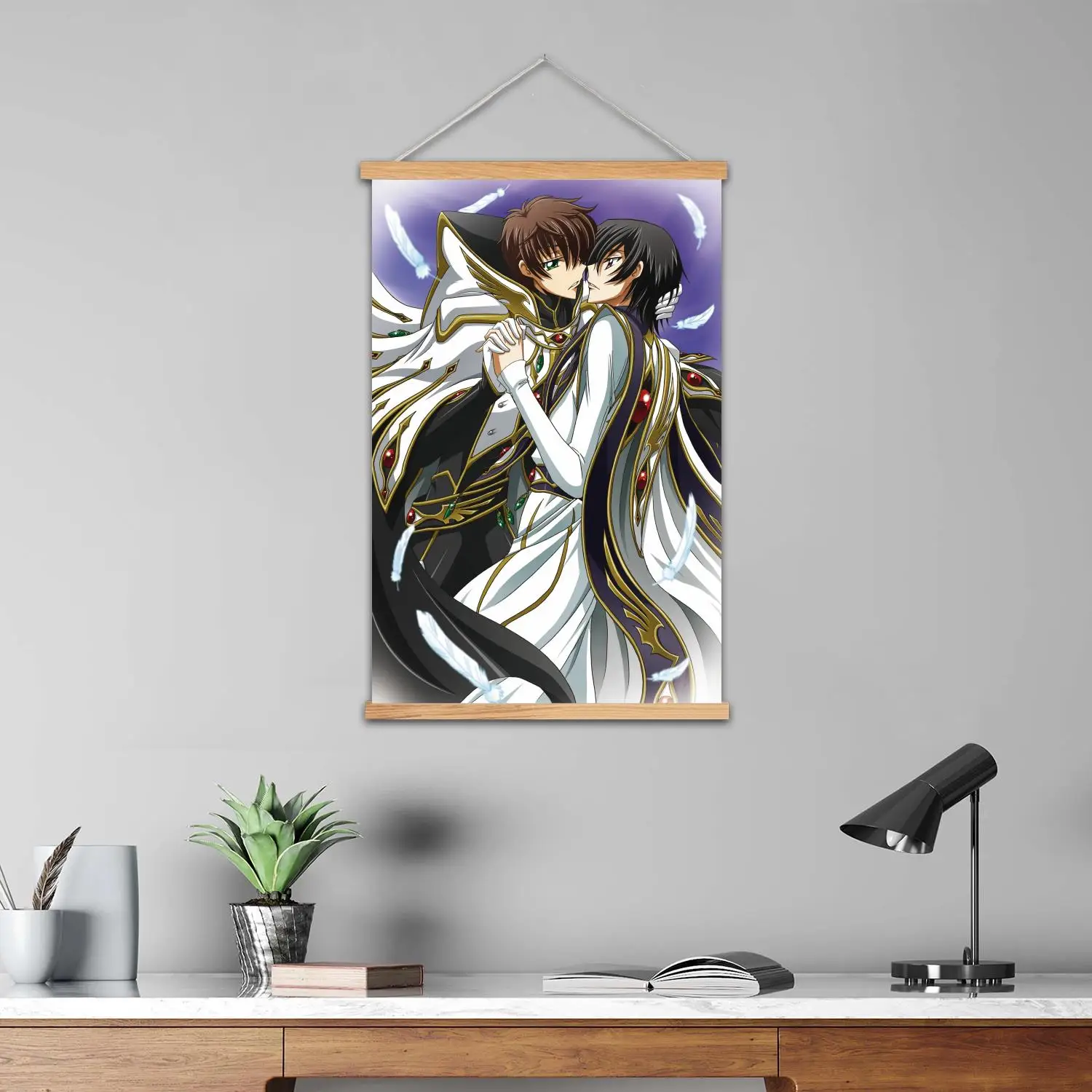 gay anime Framed Wall Painting Canvas Art Poster and Wall Art  Modern Family Bedroom Decor Posters,Decorative painting view 6