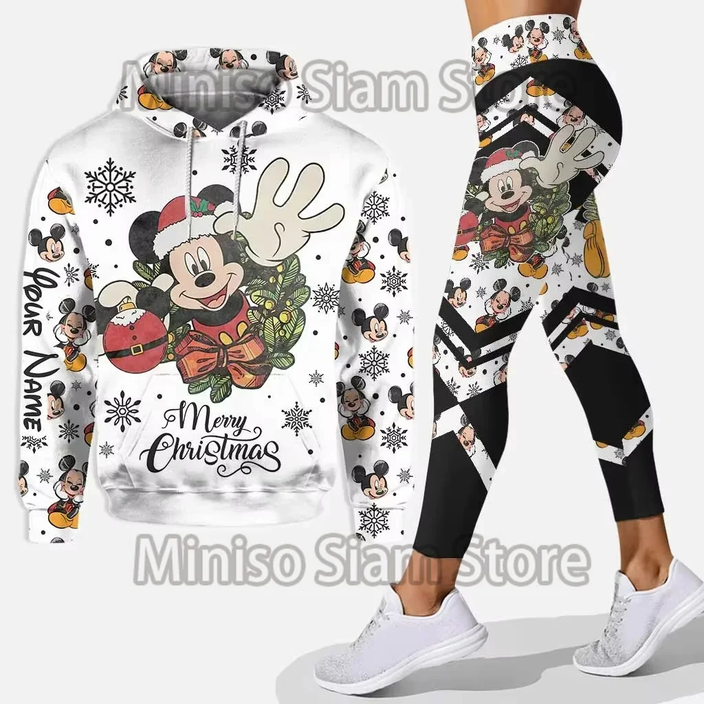 Hoodie 3D Women's Set Yoga Pants Sports Disney Yoga Hoodie Tight Pants Fashion Sportswear Women's Clothing women clothing Stitch