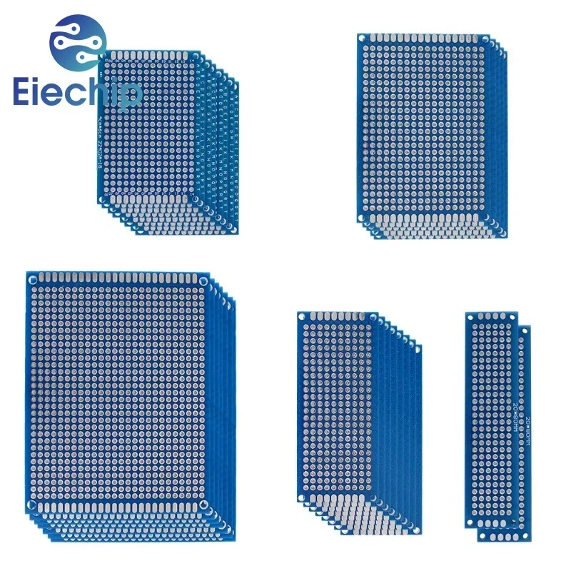 Imagem -03 - Universal Dupla Face Protótipo Kit Placa de Circuito Placa Pcb Faça Você Mesmo 2x8 3x7 4x6 5x7 7x9cm 30 Pcs