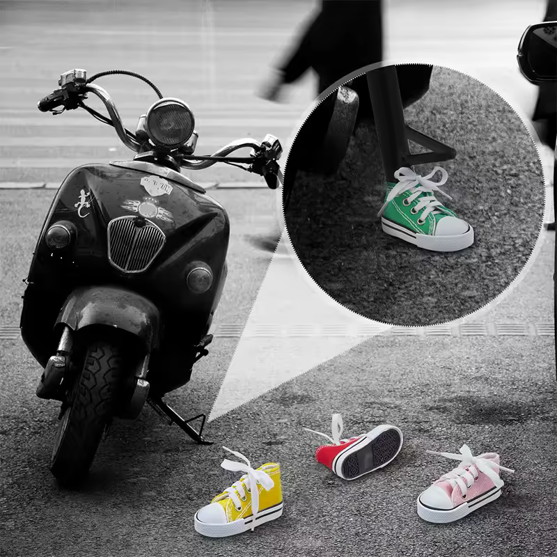 Motorcycle Side Stand Creative Tripod Cover Mini Shoe Bicycle Foot Support Motor Bike Kickstand 7.5cm Decor Moto Parts - Image 4