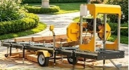 Portable  Engine Sawmill With 4m Trailer New Condition Horizontal Band Sawmill For Home Use Retail Wood Log Processing