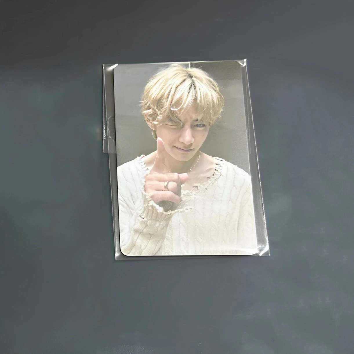 KPOP New Album Card High Quality Kim Tae Hyung V Solo Album WVS Special Little Card White Shirt Card