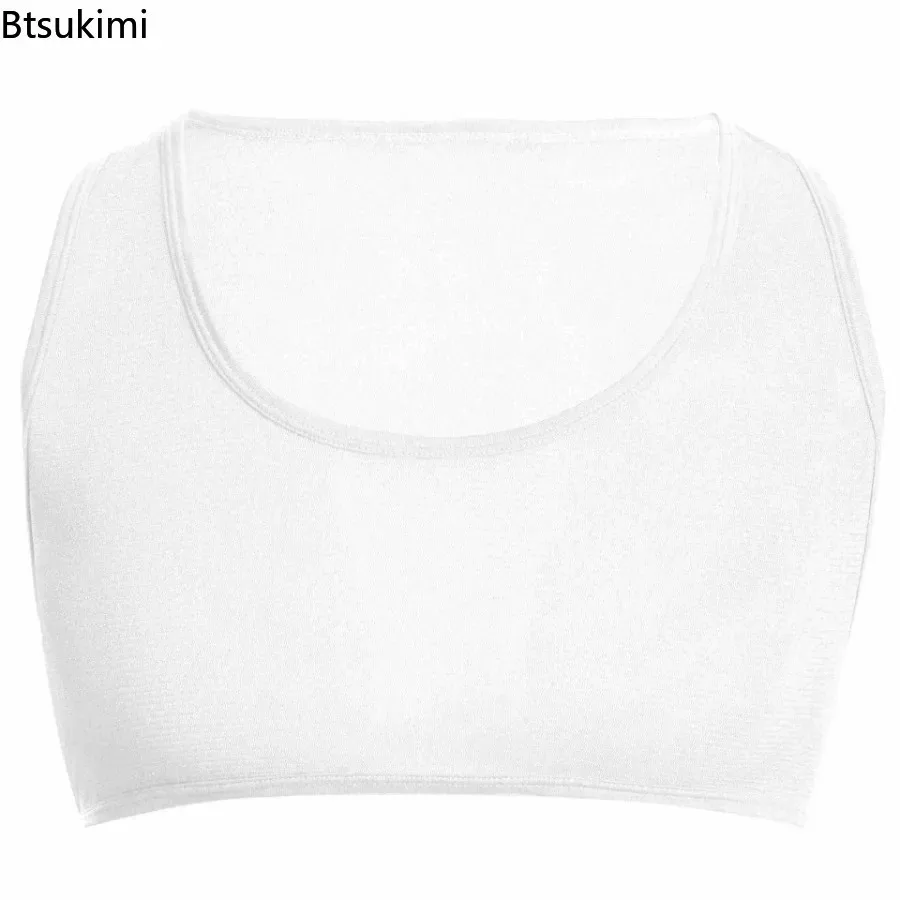 New 2026 Men's Sexy Shiny Transparent Mesh Crop Tops Vest Sleeveless Sports Muscle Undershirt U Neck Vests Tee Clothing for Men
