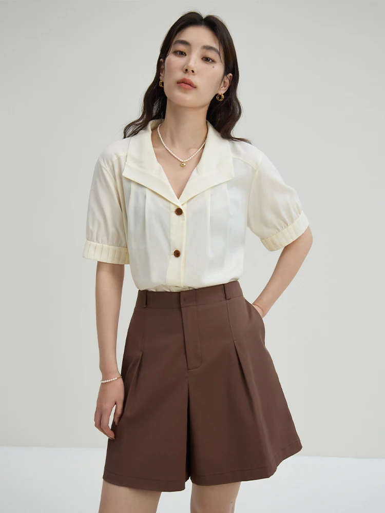 DUSHU French Loose Lazy Style Versatile Commuter Shirt For Woman 2024 Summer New Design Classic Top 24DS82337