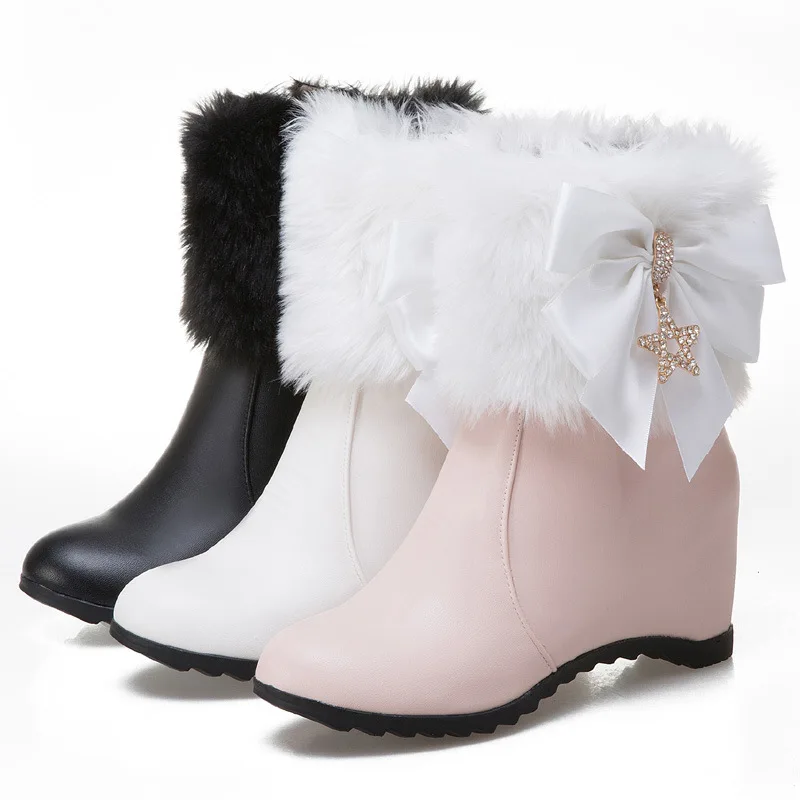 

2025 New Model with Added Short Casual Bow and Oversized Women's Boots