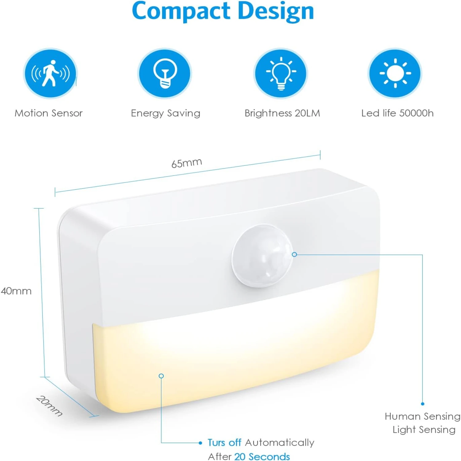Safe, Convenient, and Enhanced Mini Motion Sensor LED Night Wall Light - Ideal Innovative Lighting Solution for Stairs, Hallway,