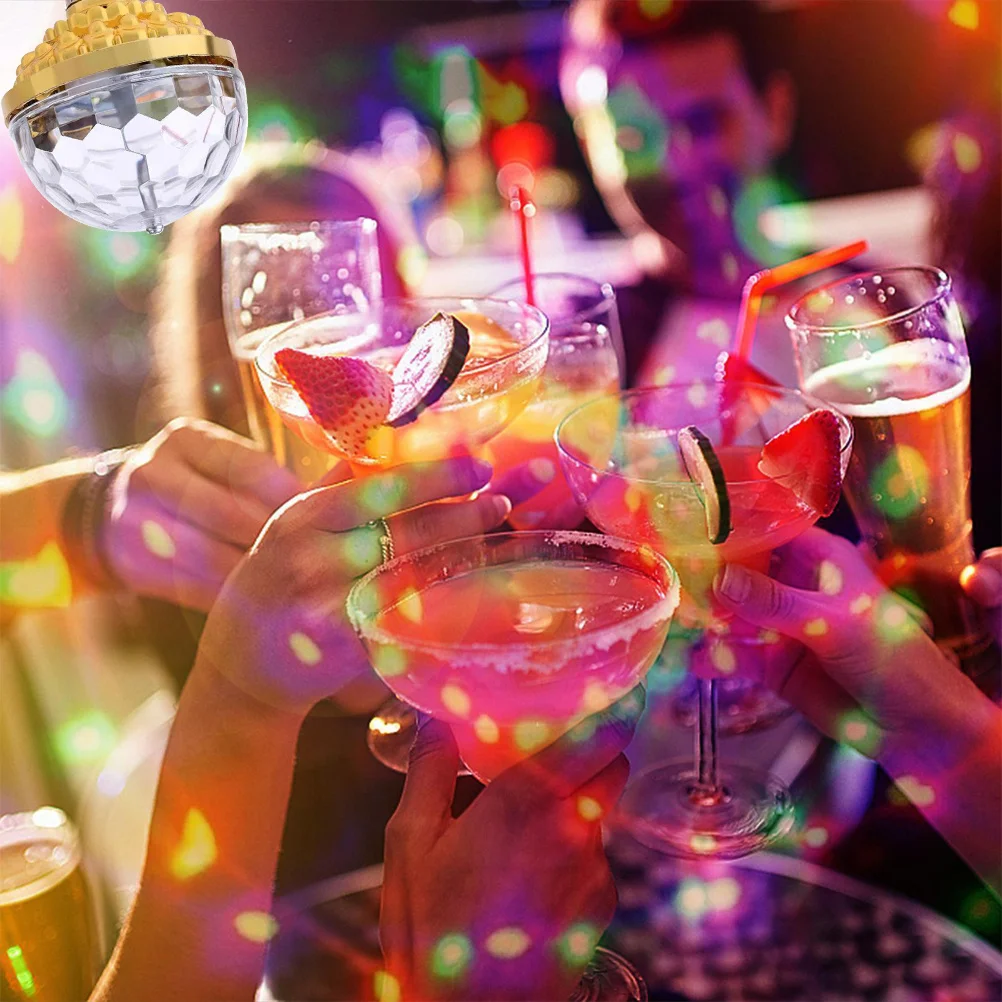 

Rotating LED Light Bulb Colorful Durable ABS E27 Party Disco Stage Club Ambient Atmosphere Lamp Party Decorative Lamp