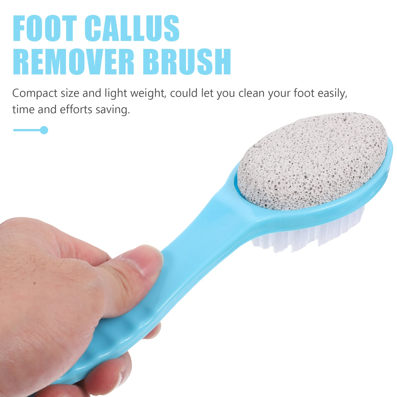 

Dual Sided Pumice Stone Foot Scrubber Dead Skin Remover Brush Pedicure Tool Callus Removal Bath Use Portable Nail Care