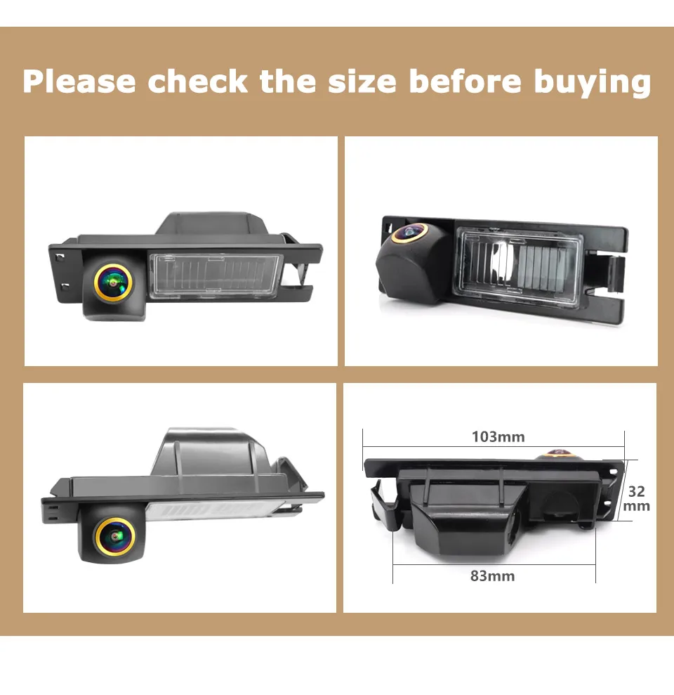 AHD 1080P Auto Rückansicht Kamera für Opel Astra H J Corsa Meriva Zafira Insignia FIAT Grande CCD Reverse dynamische Flugbahn Kamera – Detail 1