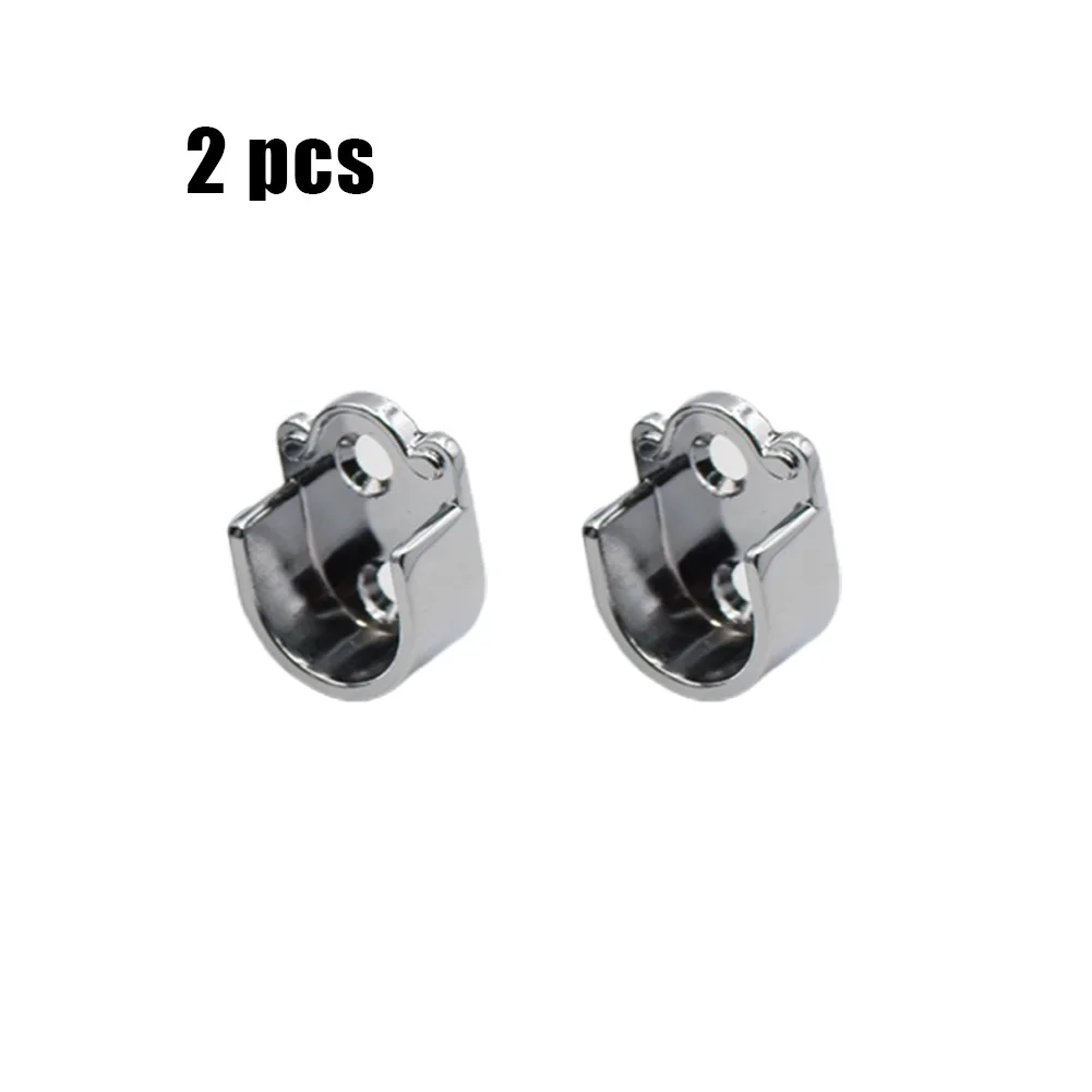 2pcs Zinc Alloy Shower Curtain Rod Brackets for Wardrobe Closet Rod Supports Secure Holder for Hanging Objects
