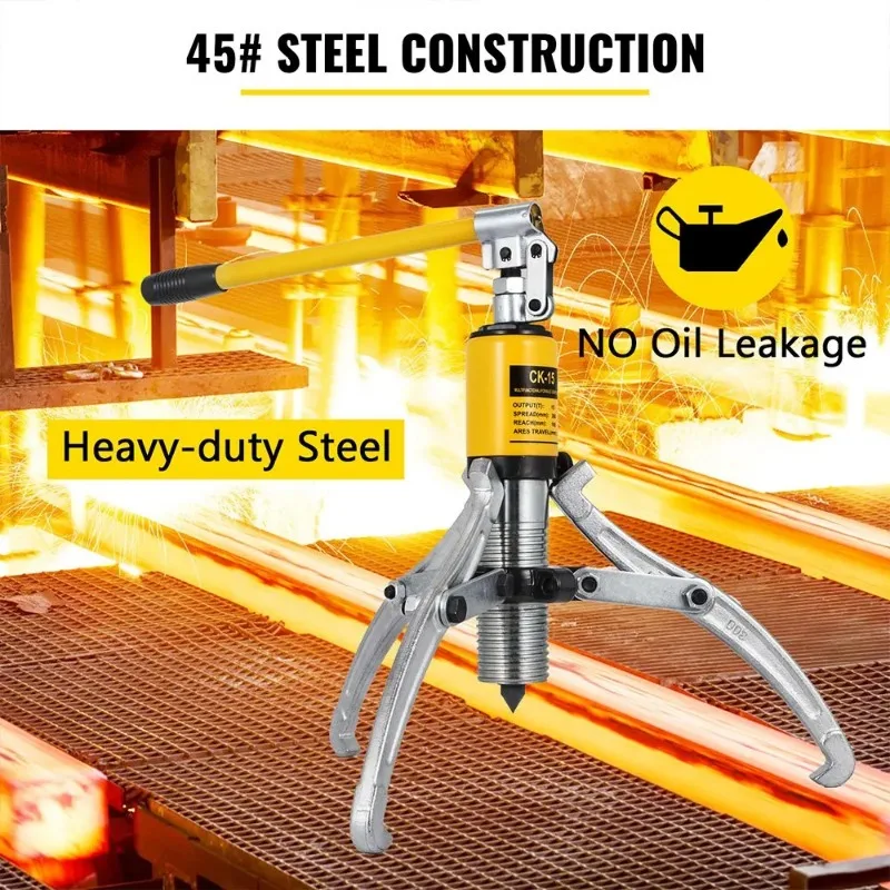 Hydraulic Gear Puller 15T Hydraulic Puller 2 or 3 Jaws Bearing Hub Separator Separator Tool for Pulling Hubs, Flanges, Gears
