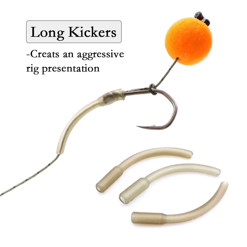 20 unidades de accesorios para pesca de carpa: Anclajes D Rig, Kickers, mangas alineadoras de línea para anzuelos de vástago curvo, Method Feeder y Hair Rig