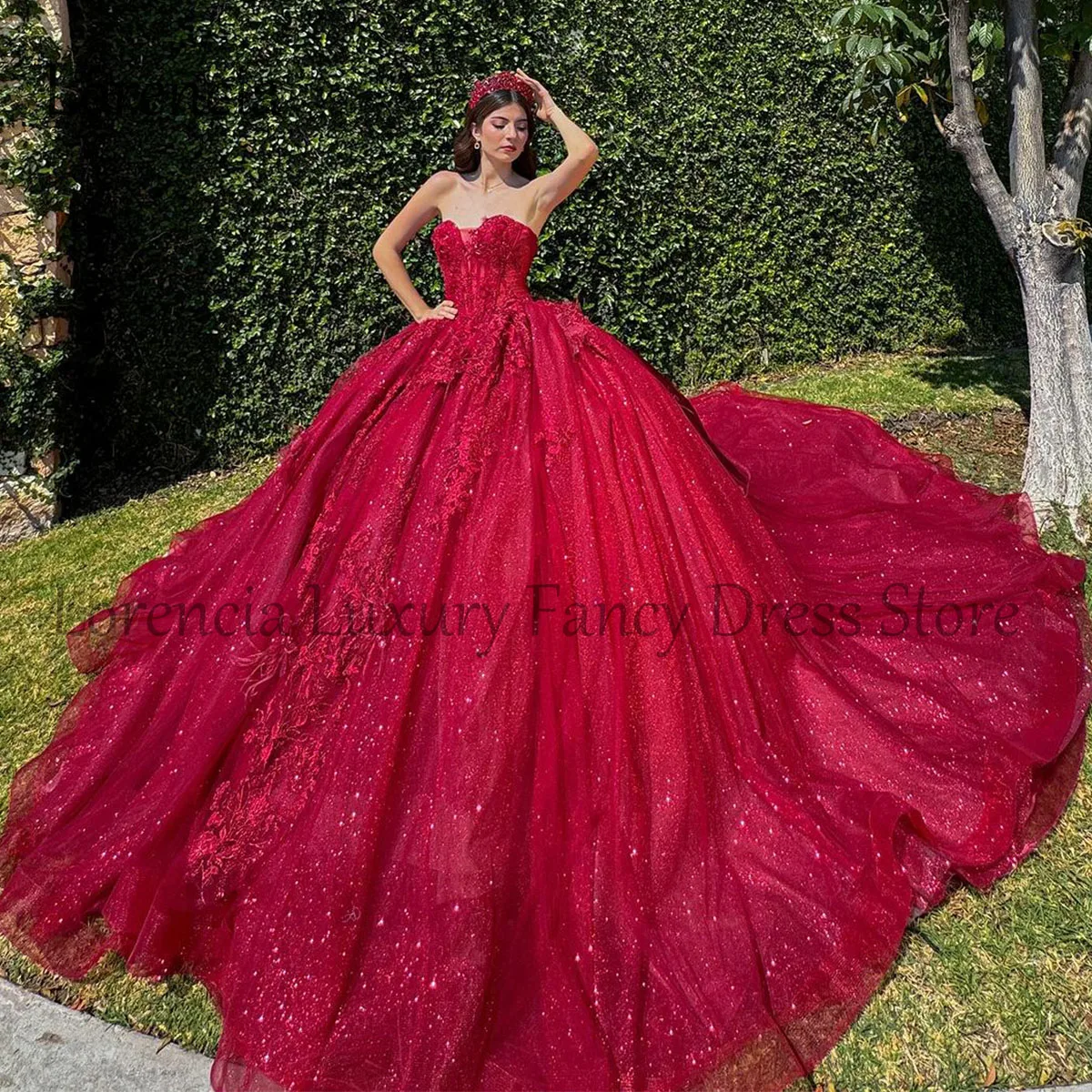 Red Quinceanera Dresses Exquisite Off Shoulder 2024 Mexican Sweet 15 16 3D Flowers Applique Beading Formal Vestidos XV Años