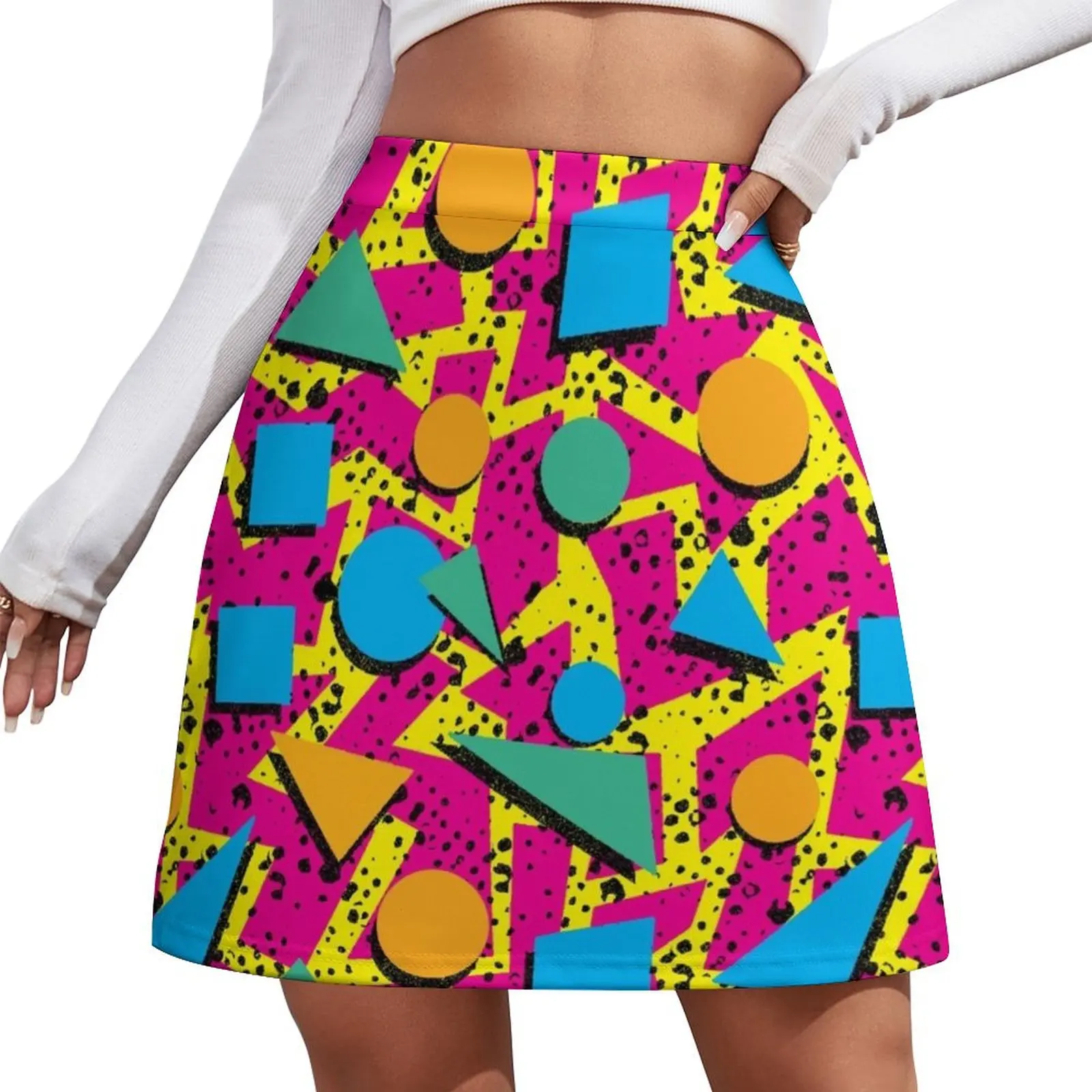 80s pattern no.3 Mini Skirt women's summer clothing 2025 sexy short mini skirts micro mini skirt extreme dress Skirt