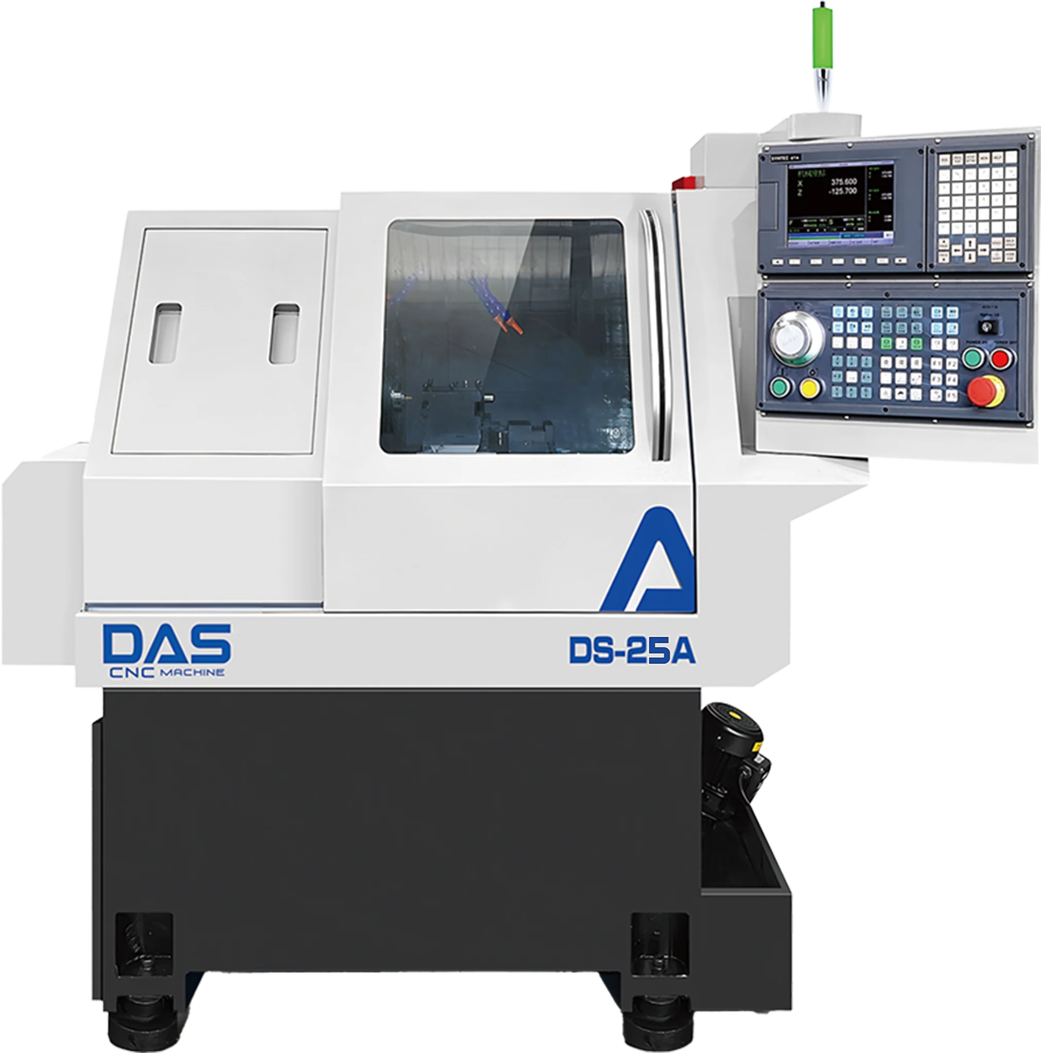 DAS 220V Mini CNC Metal Turning Center High Precision Horizontal Flat Bed Lathes Machine Multifunctional Use for Light