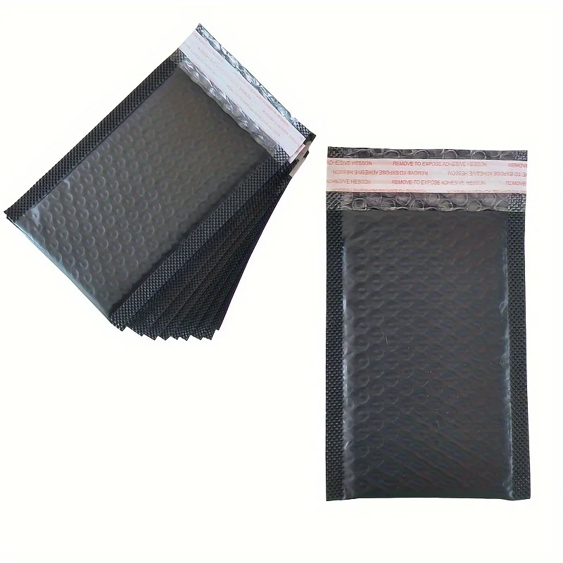 20 sobres publicitarios de burbujas negros, Material PE duradero, resistente al agua y a prueba de golpes, Ideal para regalos pequeños y embalaje de joyería