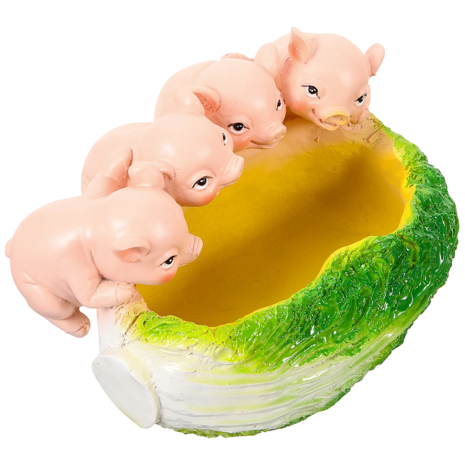 

Cabbage-Shaped Resin Flowerpot No Hole Ideal for Succulent Pots Plants Container Portable Fish Tank Kitchen Window Shop Decor