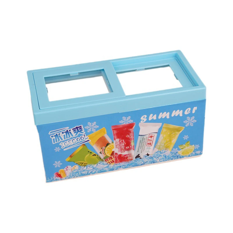 Coffre à glace l'inventaire pour enfants, armoire à crème glacée, congélateur de supermarché, jouets de jeu de simulation, accessoires de maison de beurre, 1:12 courses