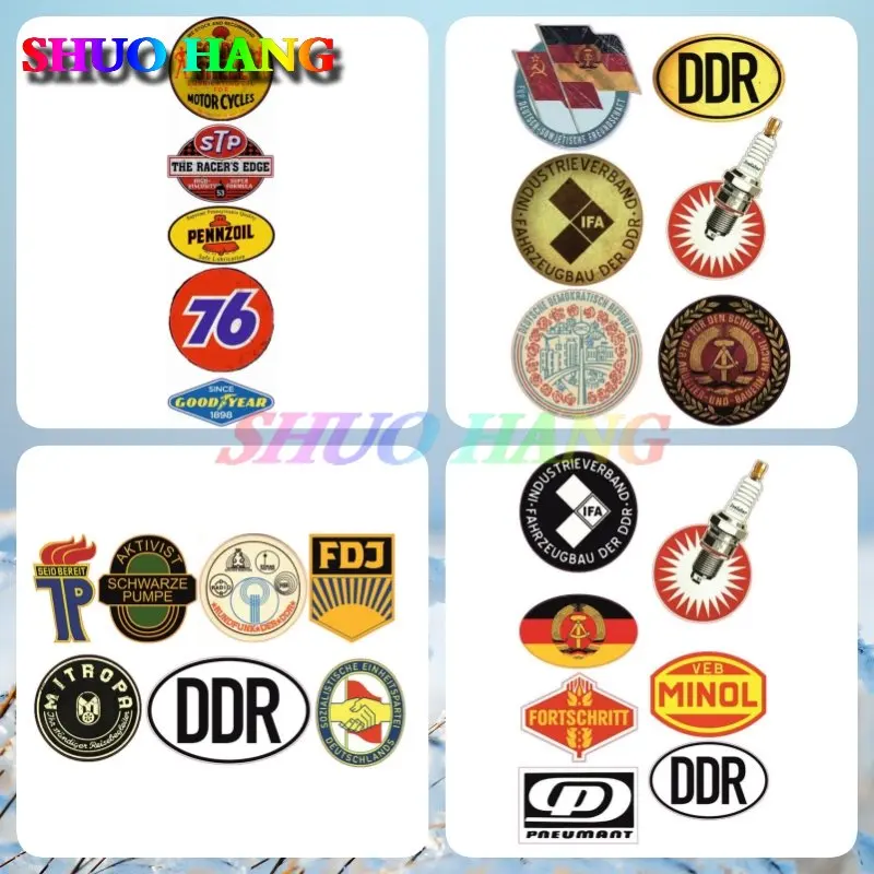 

DDR Aufkleber Vintage Set 76 Hotrod Rennsport Ossi IFA Oldtimer VEB Minol Simson Trabant Lada Car Sticker Racing Combination Set