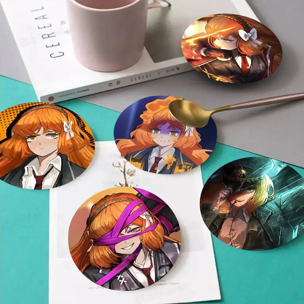 1pc Ishmael Game Limbus Company Wooden Coaster Colour Printing Cup Mat Home Desk Decoration Gifts