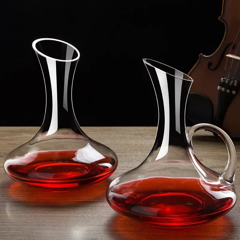 Big Decanter 1500ML Handmade Crystal Red Wine Brandy Champagne Glasses Decanter Bottle Jug Pourer Aerator For Family Bar