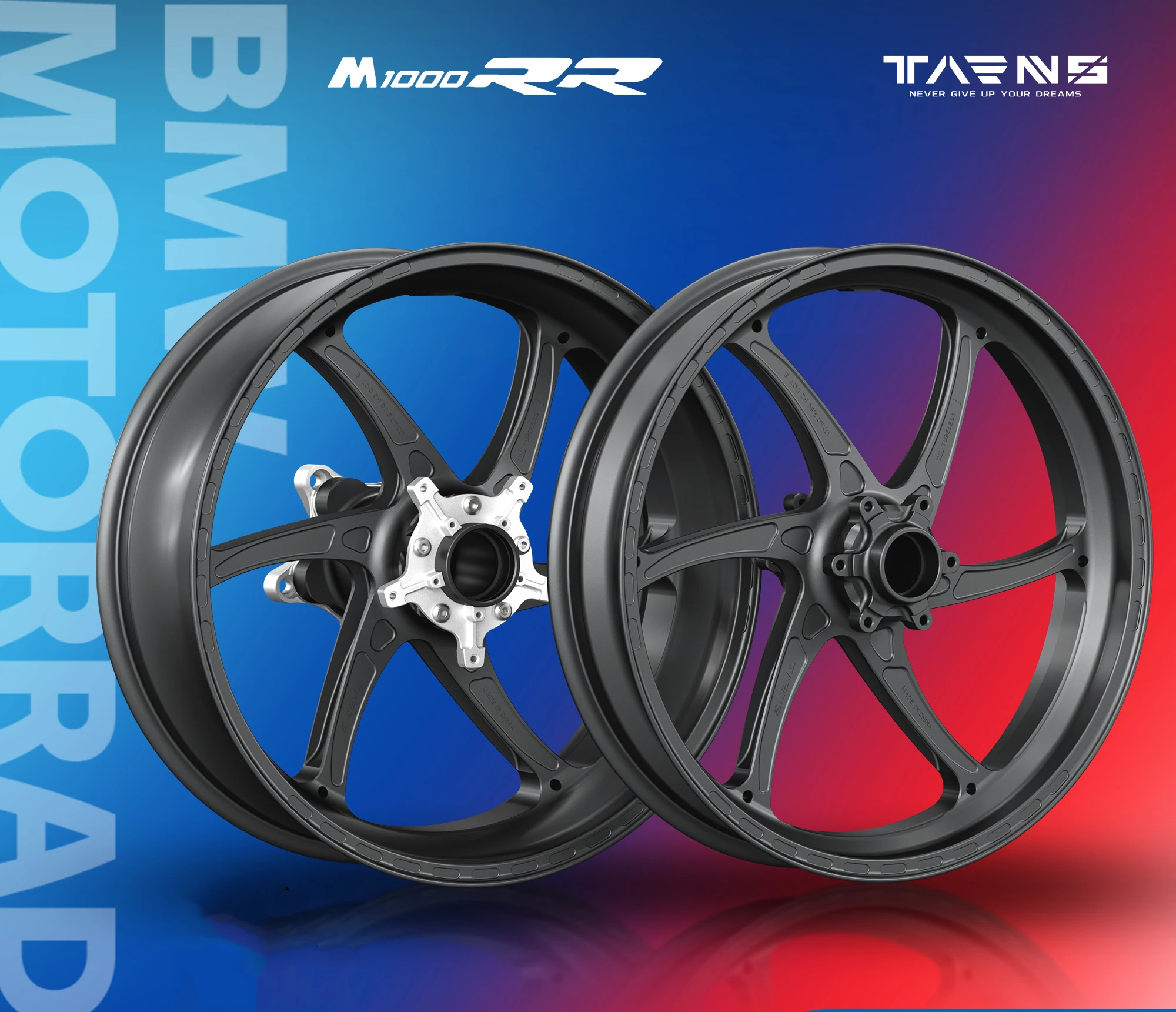 TARNS Lightweight Forged Aluminum Motorcycle Wheel for Retrofit/Upgrade Below Placement！！
