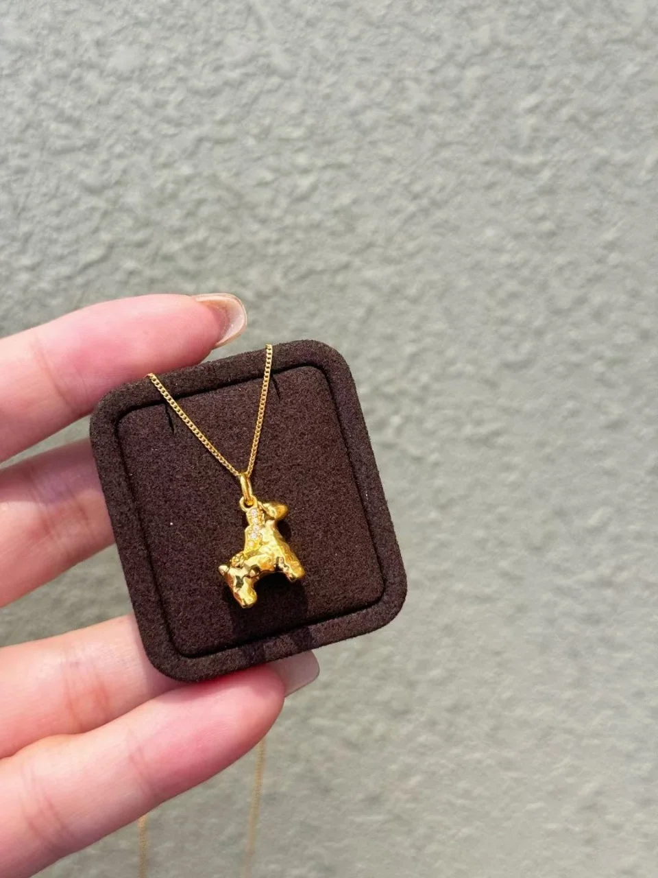 Certificated 18K Solid Gold Horse Pendant With 925 Silver Chain AU750 Real Gold Animal Necklace Parent-Child Family Fine Jewelry