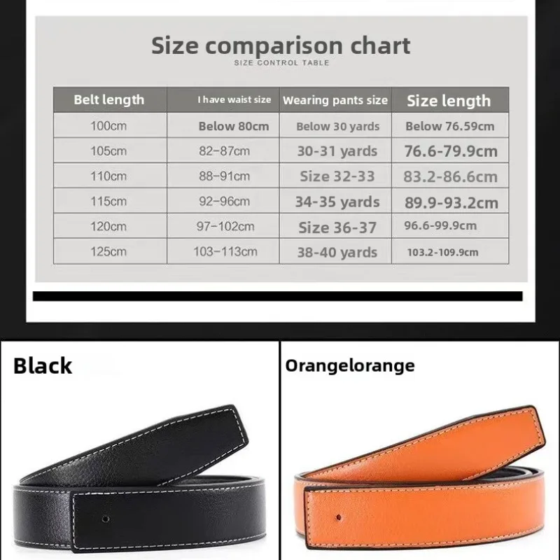NEUE Luxus Marke Gürtel Männer Hohe Qualität Pin Schnalle Männlich Strap Fashion Echtes Leder Bund Ohne Schnalle 3,8 cm ceinture – Detail 1