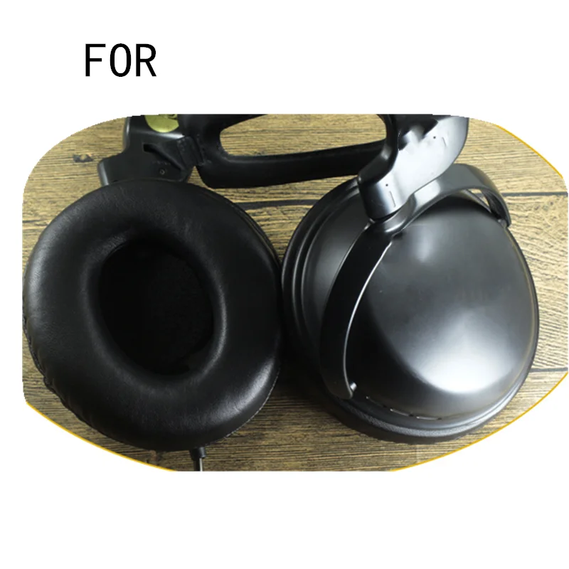 Replacement 1 Pair Sheepskin  Protein Leather 115X110MM Ear Pads For MDR-CD750 CD1000 CD2000 CD3000 Headphones Earmuffs black