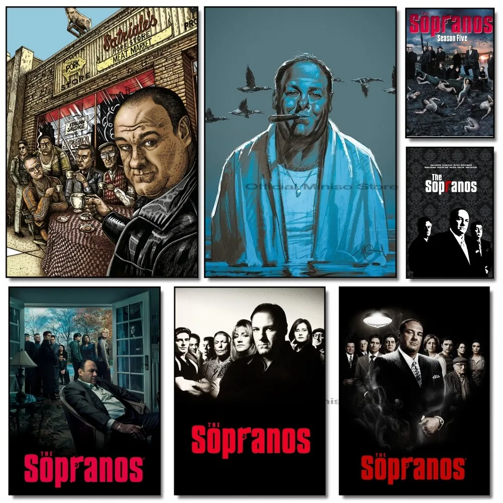 1pc Classic TV Show The S-Sopranos Family Poster Self-adhesive Art Waterproof Paper Sticker Coffee House Bar Room Wall Decor