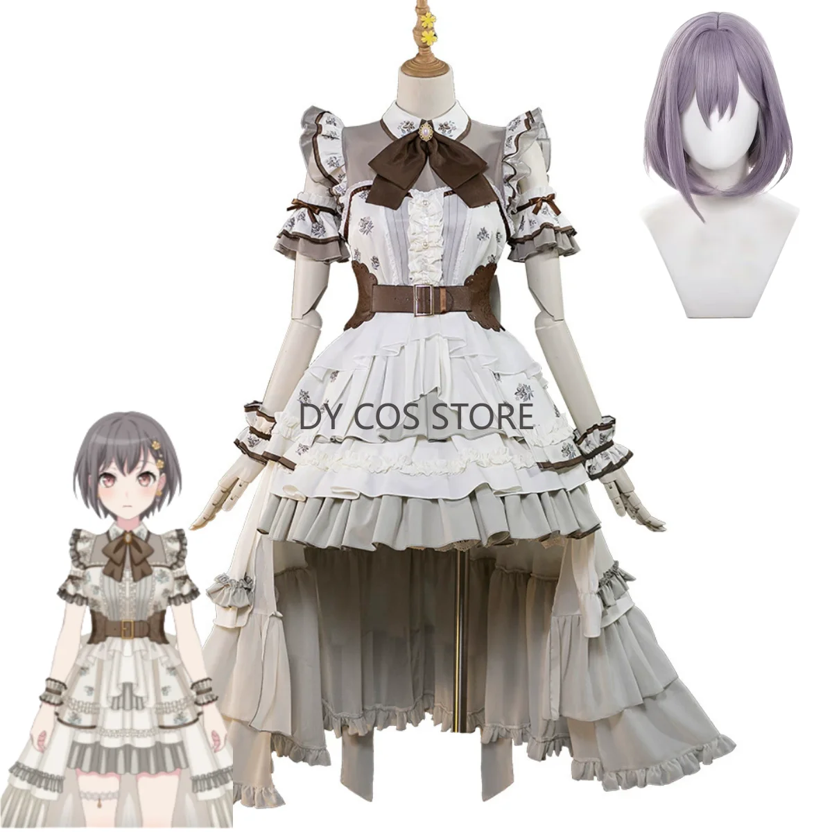 

Аниме Bangdream Mygo! Takamatsu Tomori Косплей Костюм Платье Принцессы Юбка Лолиты Парик Женский Милый Костюм Для Дня Рождения